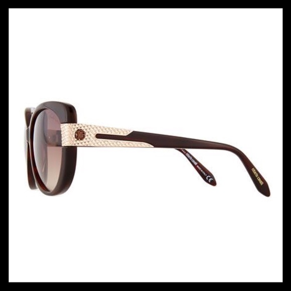 Roberto Cavalli Plastic Round Sunglasses Havana - Picture 3 of 4